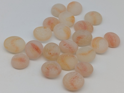 Glasnuggets orange gestreift gefrostet matt 15-17 mm/1 kg